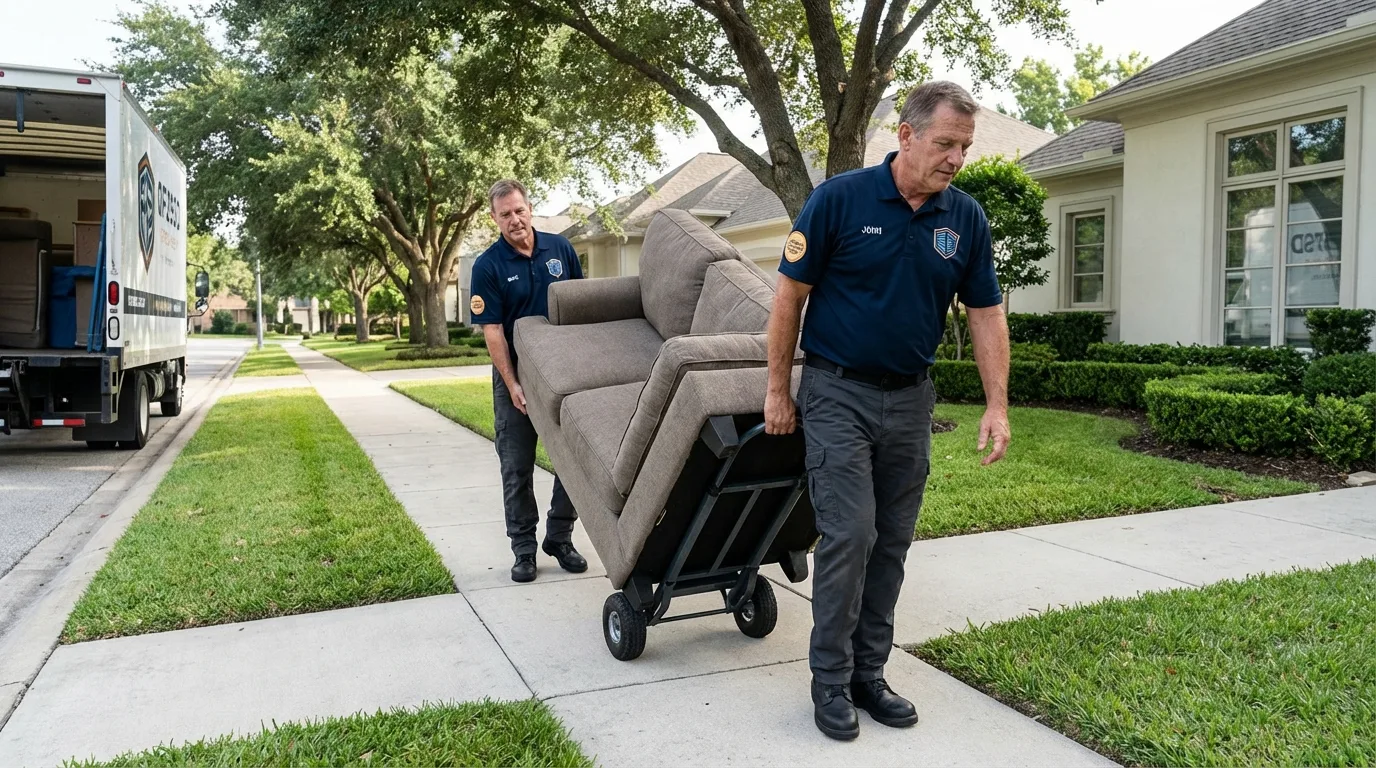Local residential moving crew loading furniture in Silverthorne, CO